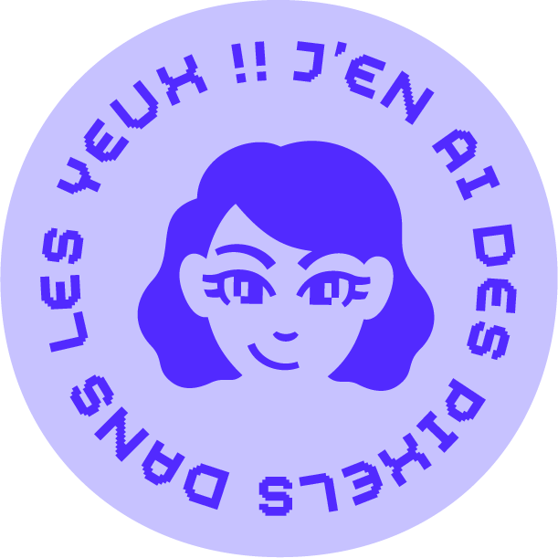 Une fille avec des pixels plein les yeux